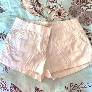 J. Crew White Chino shorts. Size 6.